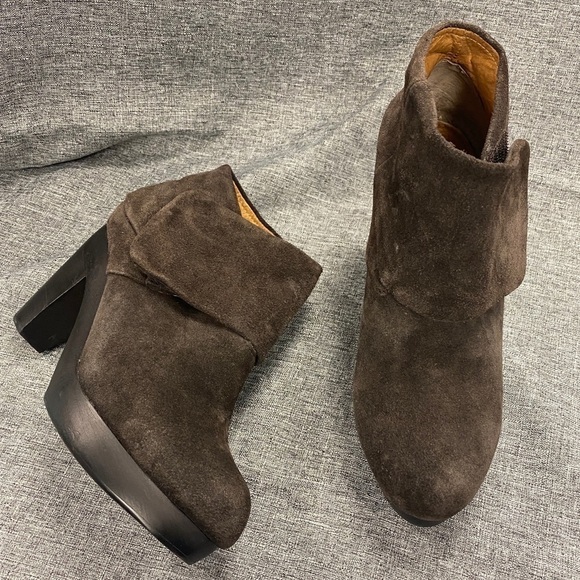 Seal of Sutro Shoes - Sutro Seal of the Sutro San Francisco heeled booties leather suede womens shoes